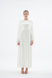 ALERA EKRU ELBİSE - Thumbnail