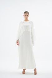 ALERA EKRU ELBİSE - Thumbnail