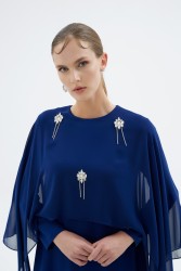 ALERA LACİVERT ELBİSE - Thumbnail