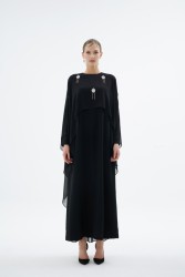 ALERA SİYAH ELBİSE - Thumbnail