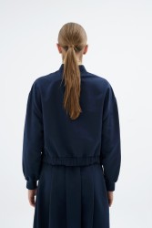 ALESSANDRA LACİVERT BOMBER - Thumbnail