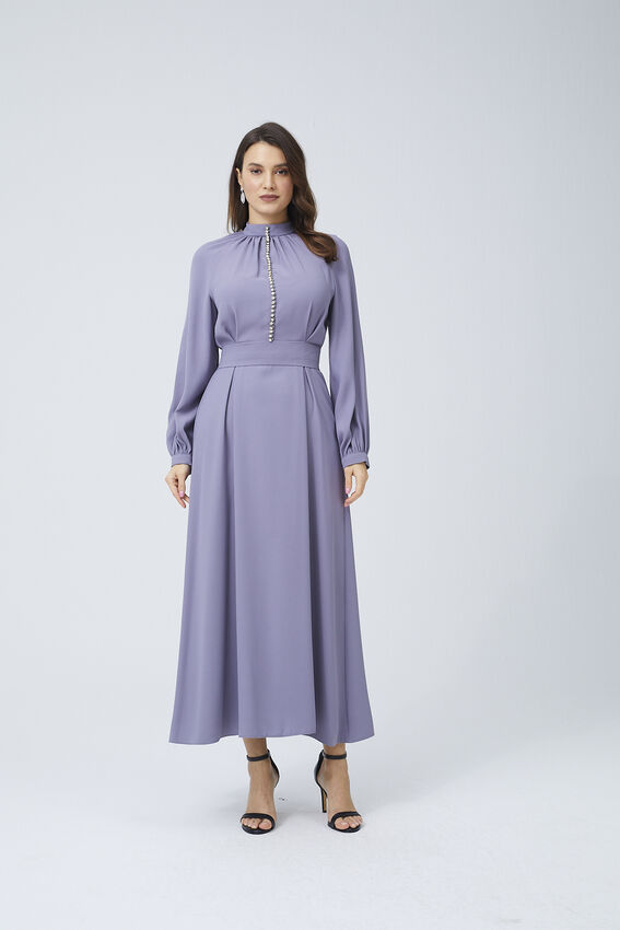 Senna - AQUA ELBİSE GRİ (1)