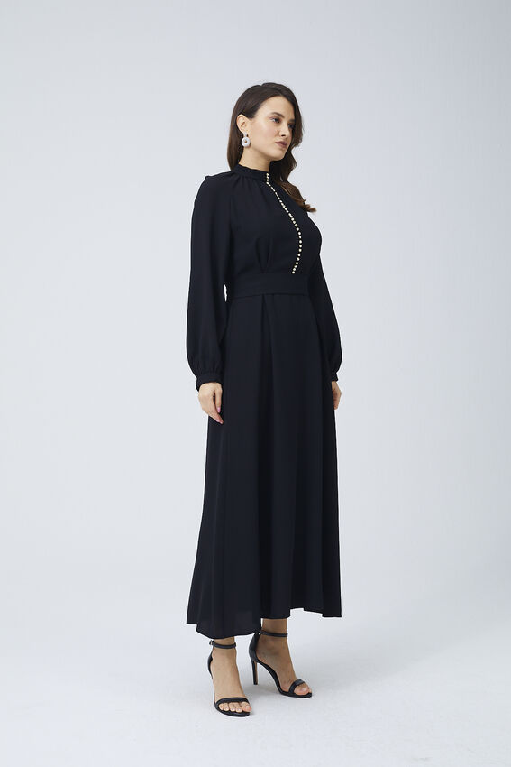 Senna - AQUA ELBİSE SİYAH (1)