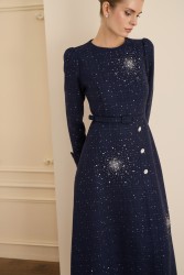 AURORA ELBİSE LACİVERT - Thumbnail