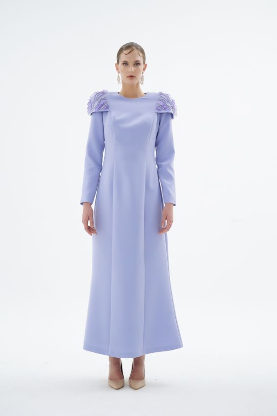  - BAGLIORE LİLA ELBİSE