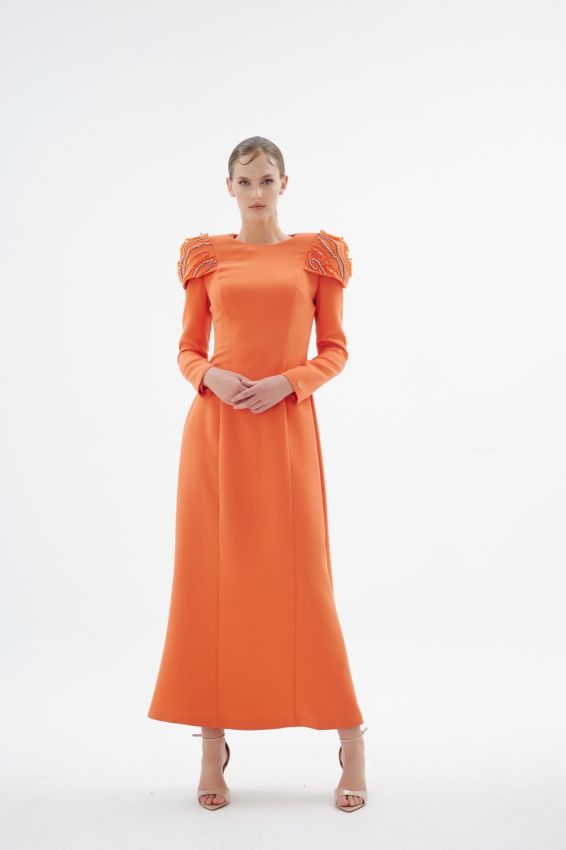  - BAGLIORE TURUNCU ELBİSE (1)