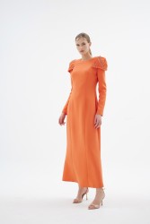 BAGLIORE TURUNCU ELBİSE - Thumbnail