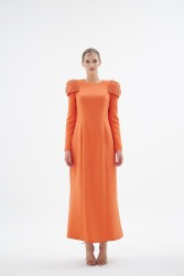 BAGLIORE TURUNCU ELBİSE - Thumbnail