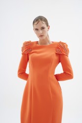 BAGLIORE TURUNCU ELBİSE - Thumbnail