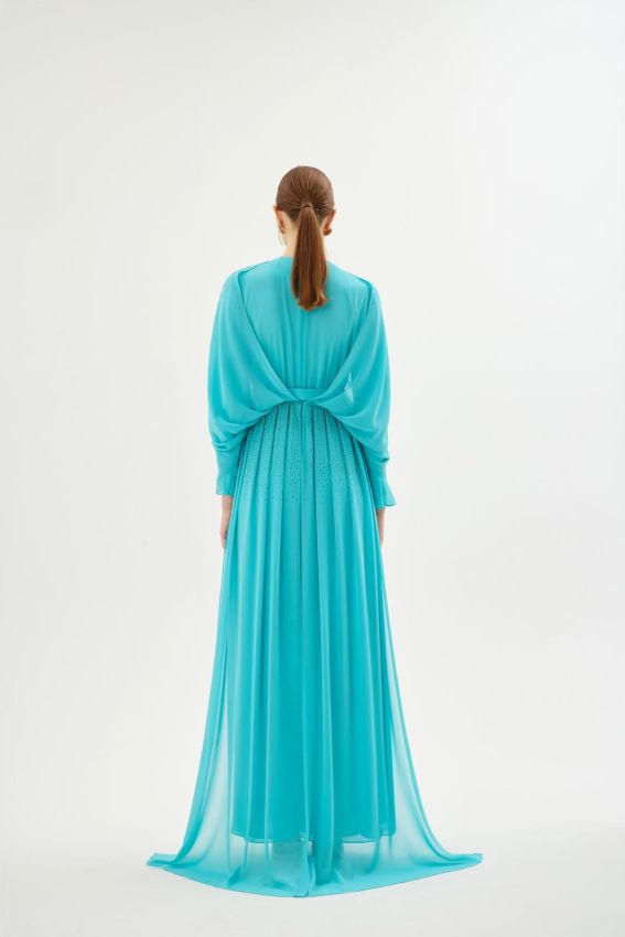 BELLE ETOILE TURKUAZ ELBİSE