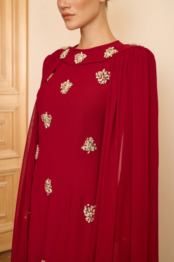 Senna - BENGY ELBİSE BORDO (1)