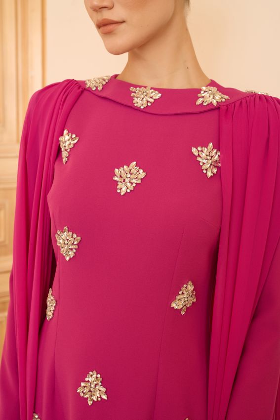 Senna - BENGY ELBİSE FUŞYA (1)