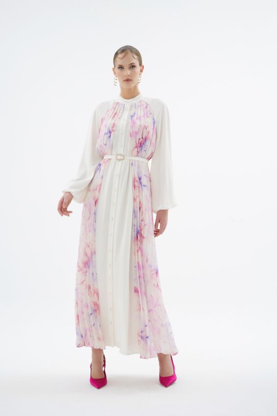  - BLOSSEM KREM ELBİSE