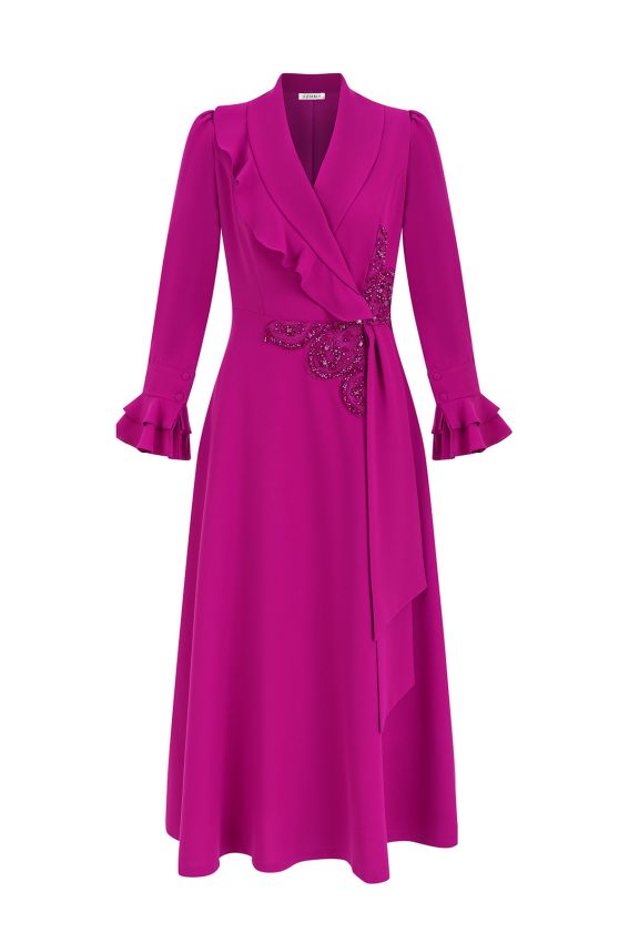 Senna - BUTTERFLY FUŞYA ELBİSE