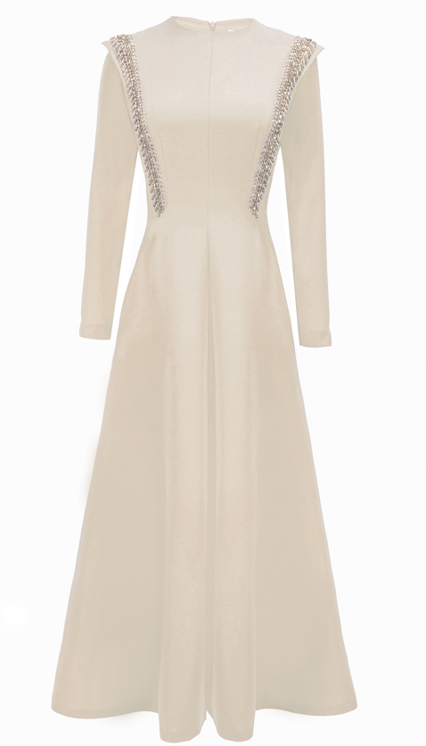 Senna - CAROLINA DRESS BEJ