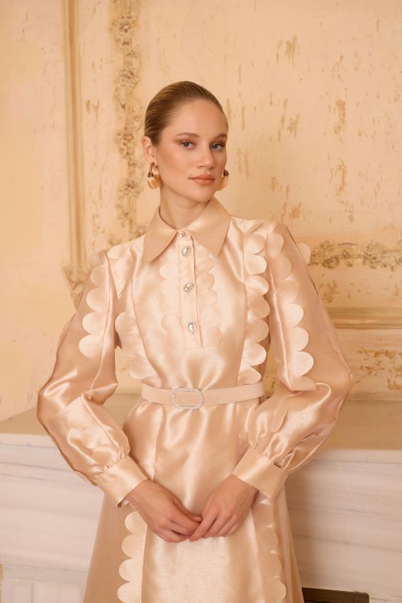 Senna - CARTER ELBİSE BEJ (1)