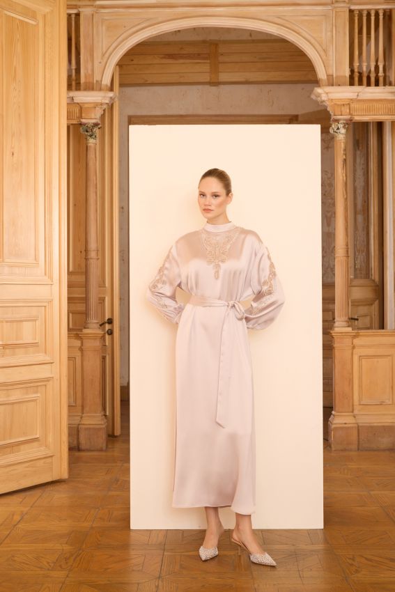 Senna - CATHERINE ELBİSE BEJ