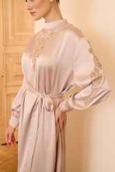 CATHERINE ELBİSE BEJ - Thumbnail