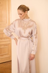 CATHERINE ELBİSE BEJ - Thumbnail