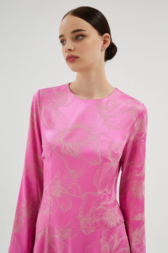 CELESTE PEMBE ELBİSE