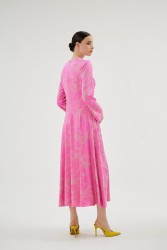 CELESTE PEMBE ELBİSE - Thumbnail