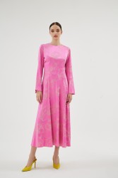 CELESTE PEMBE ELBİSE - Thumbnail