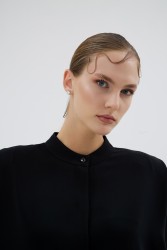 CLOVER SİYAH GÖMLEK - Thumbnail