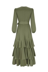 COCOROCCO PİLELİ HAKİ ELBİSE - Thumbnail