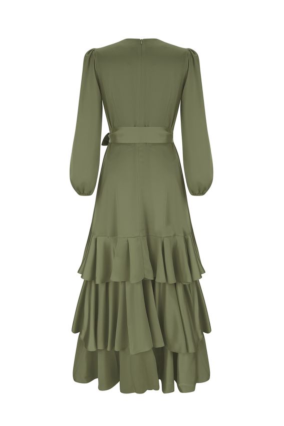 Senna - COCOROCCO PİLELİ HAKİ ELBİSE (1)