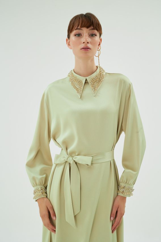 CORALIE ÇAĞLA YEŞİLİ ELBİSE