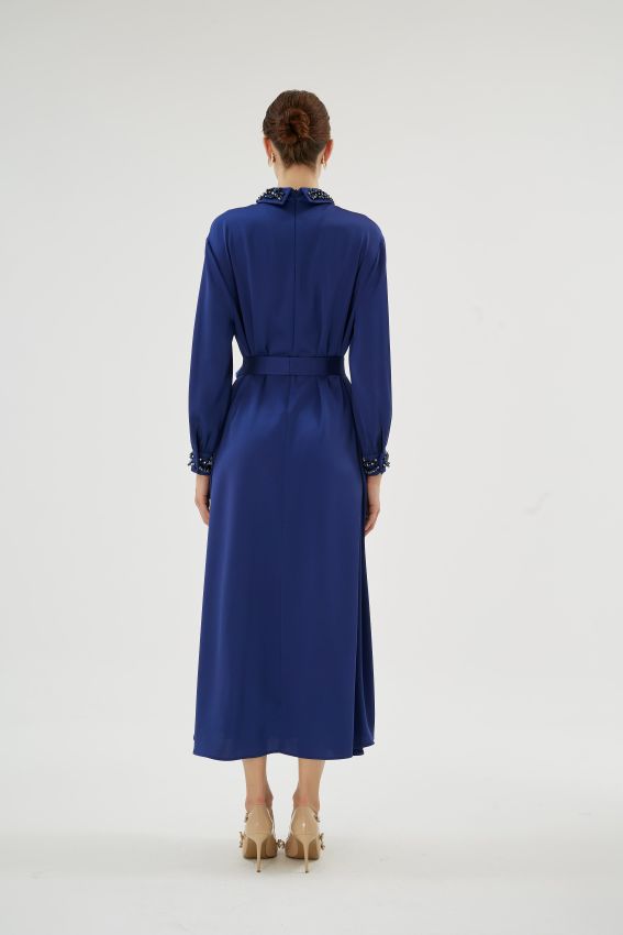 CORALIE LACİVERT ELBİSE