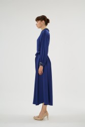 CORALIE LACİVERT ELBİSE - Thumbnail