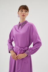 CORALIE MOR ELBİSE - Thumbnail