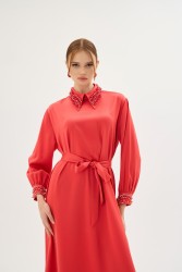 CORALIE NAR ÇİÇEĞİ ELBİSE - Thumbnail