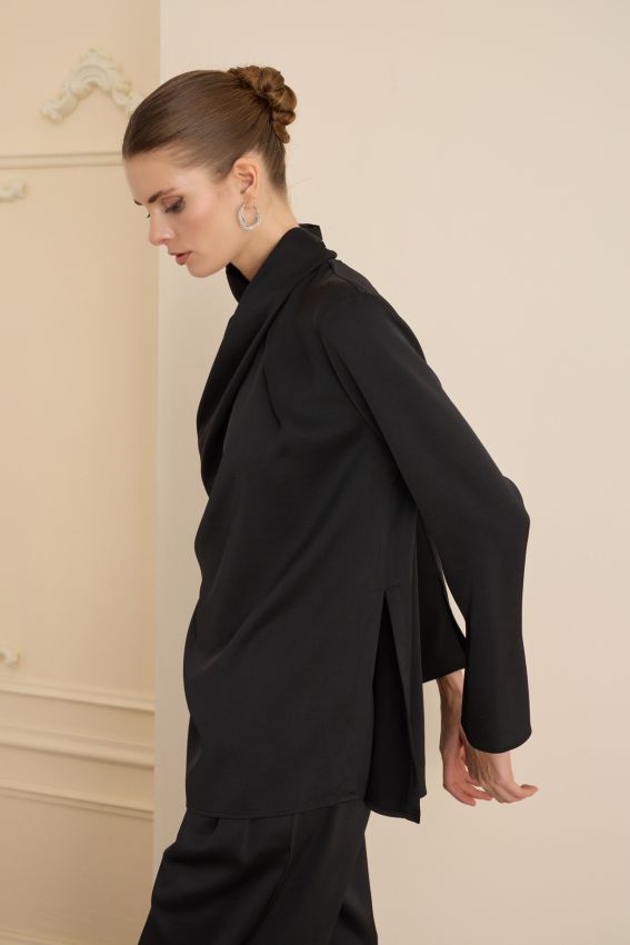 CRISTALLE BLUZ SİYAH