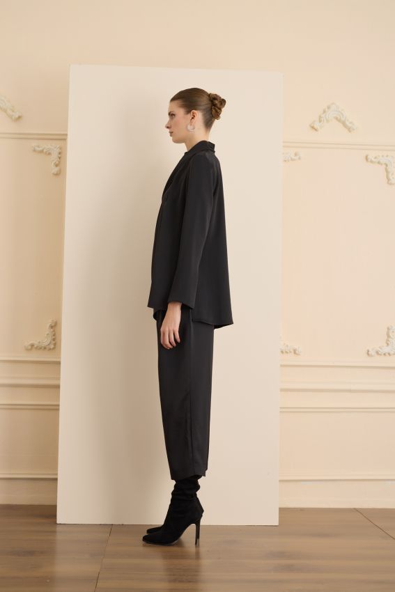 CRISTALLE BLUZ SİYAH