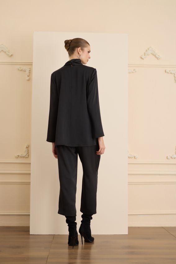 CRISTALLE BLUZ SİYAH