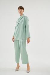 CRISTALLE ÇAĞLA YEŞİLİ BLUZ - Thumbnail