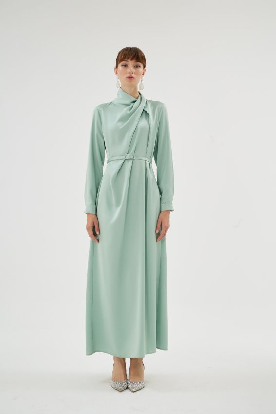  - CRISTALLE ÇAĞLA YEŞİLİ ELBİSE