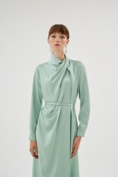 CRISTALLE ÇAĞLA YEŞİLİ ELBİSE - Thumbnail