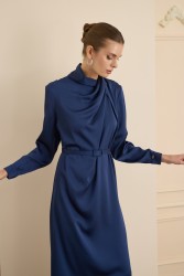 CRISTALLE ELBİSE LACİVERT - Thumbnail