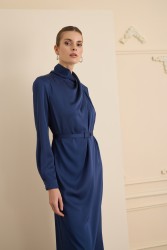 CRISTALLE ELBİSE LACİVERT - Thumbnail