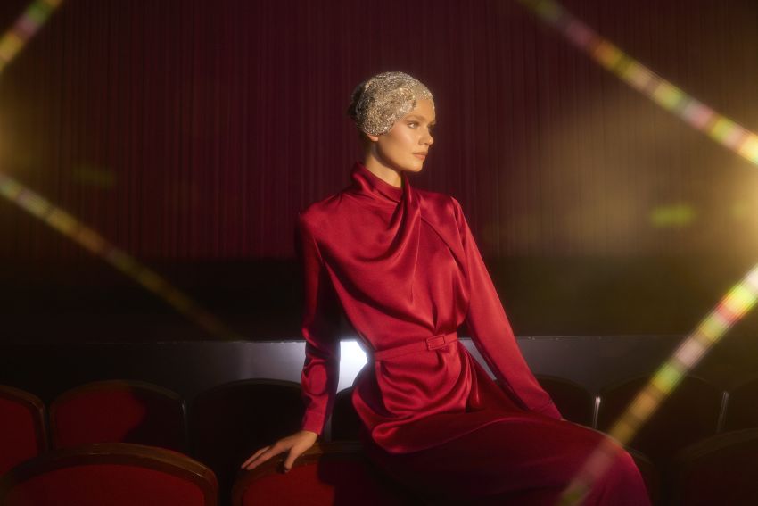 Senna - CRISTALLE ELBİSE VİŞNE (1)