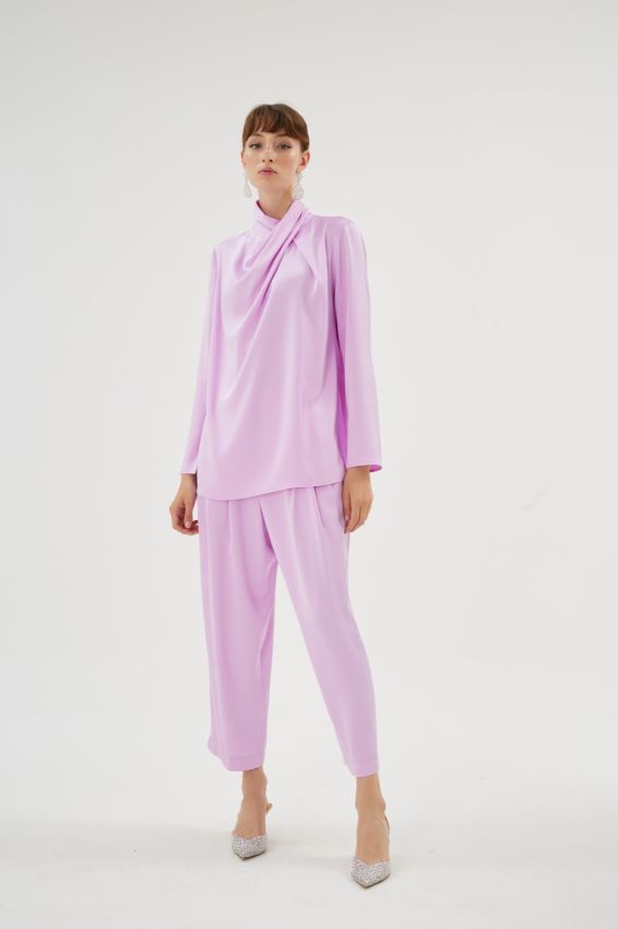 CRISTALLE LİLA BLUZ