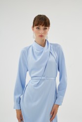 CRISTALLE AÇIK MAVİ ELBİSE - Thumbnail