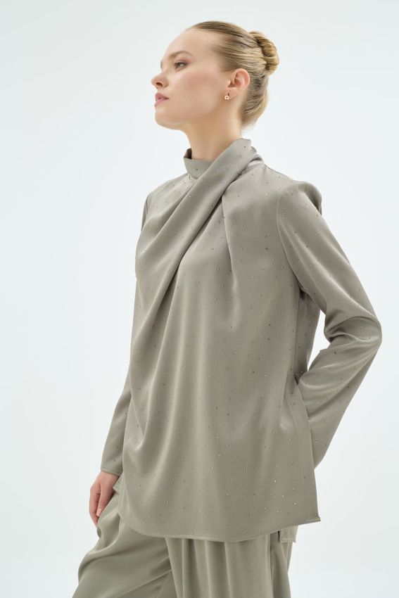 Senna - CRISTALLE TAŞLI BLUZ TAŞ