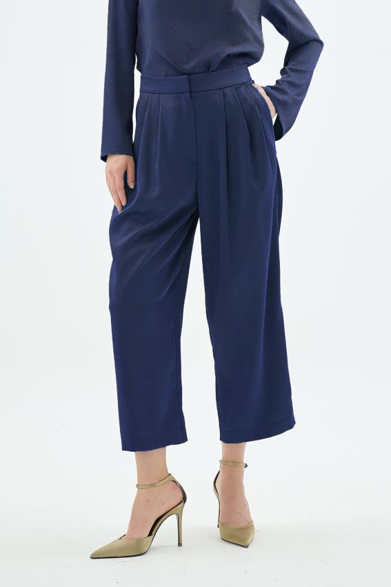 Senna - CRISTALLE TAŞLI PANTOLON LACİVERT