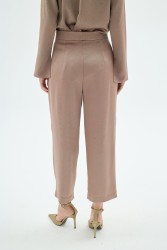 CRISTALLE TAŞLI PANTOLON CAMEL - Thumbnail