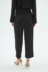 CRISTALLE TAŞLI PANTOLON SİYAH - Thumbnail