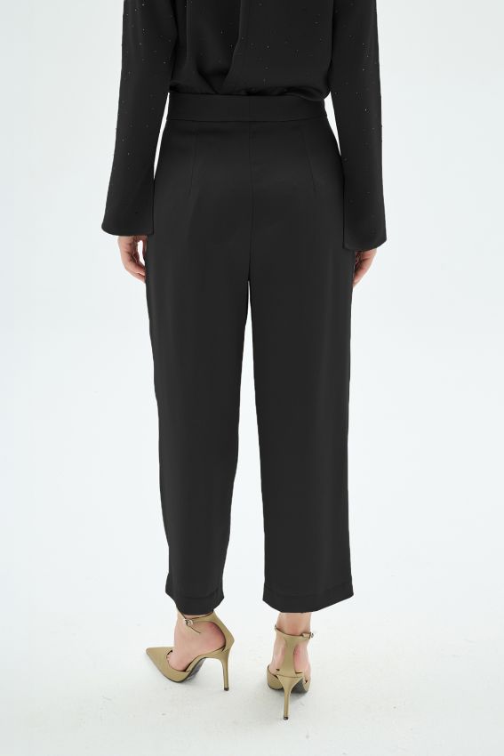 Senna - CRISTALLE TAŞLI PANTOLON SİYAH (1)